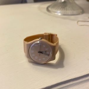 Tan Swatch Watch